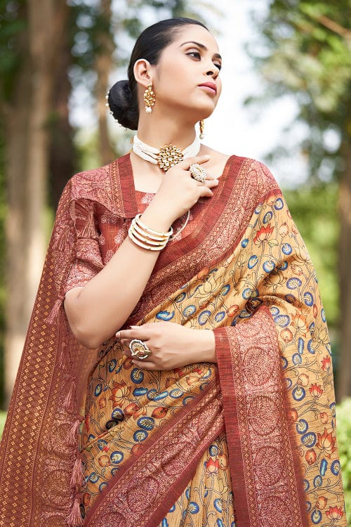 linen saree