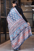 Digital Print Saree Blue Ajrakh Saree saree online