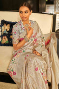 Digital Print Saree Bright Cream Digital Print Saree saree online
