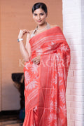 Digital Print Saree Bright Red Kantha Digital Print Saree saree online