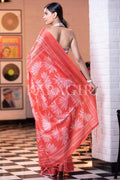 Digital Print Saree Bright Red Kantha Digital Print Saree saree online