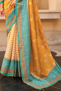 Digital Print Saree Bright Yellow Digital Printed Saree saree online