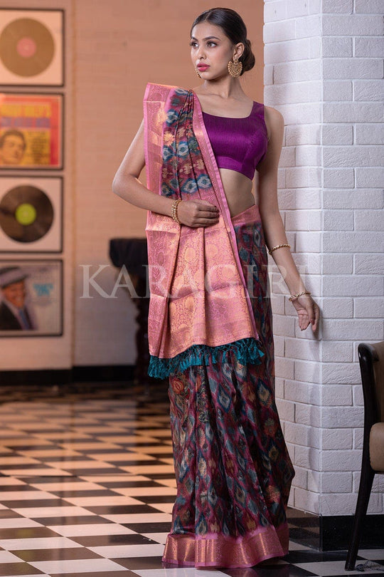 Digital Print Saree Brink Pink Digital Print Saree saree online