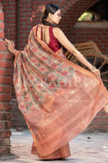 Digital Print Saree Bronze Brown Digital Print Saree saree online
