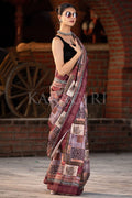 Digital Print Saree Brown Digital Printed Saree saree online