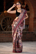 Digital Print Saree Brown Digital Printed Saree saree online