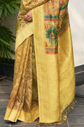 Digital Print Saree Cadmium Yellow Digital Print Saree saree online