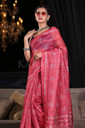 Digital Print Saree Carmine Red Digital Printed Saree saree online