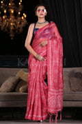 Digital Print Saree Carmine Red Digital Printed Saree saree online