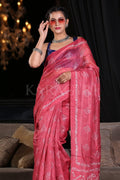 Digital Print Saree Carmine Red Digital Printed Saree saree online