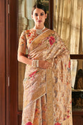 floral print saree