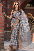 Digital Print Saree Cinder Grey Digital Print Saree saree online