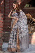 Digital Print Saree Cinder Grey Digital Print Saree saree online