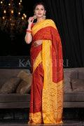 Digital Print Saree Cinnamon Brown Digital Print Saree saree online