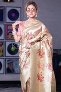 Digital Print Saree Crayola Lemon Yellow Digital Print Saree saree online