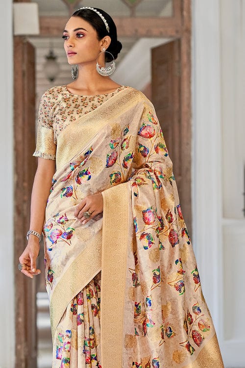digital printed saree