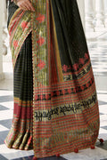Digital Print Saree Ebony Black Digital Printed Saree saree online