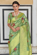 Digital Print Saree Emerald Green Digital Print Saree saree online