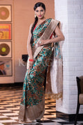 Digital Print Saree Emerald Green Digital Print Saree saree online