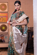 Digital Print Saree Emerald Green Digital Print Saree saree online