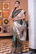 Digital Print Saree Emerald Green Digital Print Saree saree online