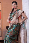 Digital Print Saree Emerald Green Digital Print Saree saree online