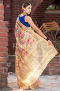 Digital Print Saree Golden Yellow Digital Print Saree saree online
