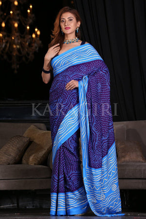 Grape Purple Digital Print Saree