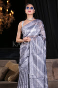 Digital Print Saree Grey Digital Printed Saree saree online