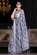 Digital Print Saree Grey Digital Printed Saree saree online