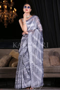 Digital Print Saree Grey Digital Printed Saree saree online