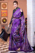 Digital Print Saree Indigo Purple Kantha Digital Print Saree saree online