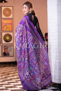 Digital Print Saree Indigo Purple Kantha Digital Print Saree saree online