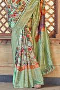 Digital Print Saree Jade Green Digital Print Saree saree online