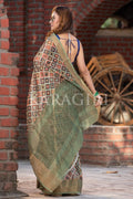 Digital Print Saree Juniper Green Digital Print Saree saree online