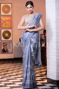 Digital Print Saree Light Blue Kantha Digital Print Saree saree online