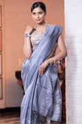 Digital Print Saree Light Blue Kantha Digital Print Saree saree online