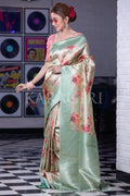 Digital Print Saree Light Green Digital Print Saree saree online