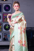 Digital Print Saree Light Green Digital Print Saree saree online