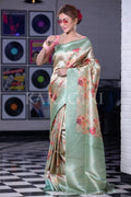 Digital Print Saree Light Green Digital Print Saree saree online