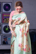 Digital Print Saree Light Green Digital Print Saree saree online