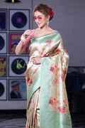 Digital Print Saree Light Green Digital Print Saree saree online