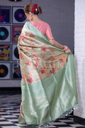 Digital Print Saree Light Green Digital Print Saree saree online