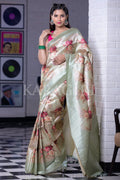 Digital Print Saree Lime Green Digital Print Saree saree online