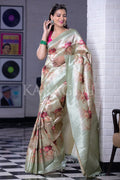 Digital Print Saree Lime Green Digital Print Saree saree online