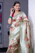 Digital Print Saree Lime Green Digital Print Saree saree online