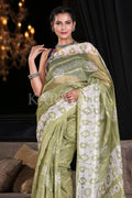 Digital Print Saree Lime Green Digital Printed Saree saree online