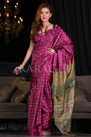 Lollipop Purple Digital Print Saree