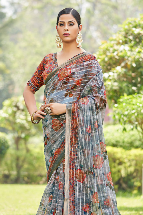 digital print saree