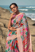 Digital Print Saree Multicolour Digital Print Saree saree online